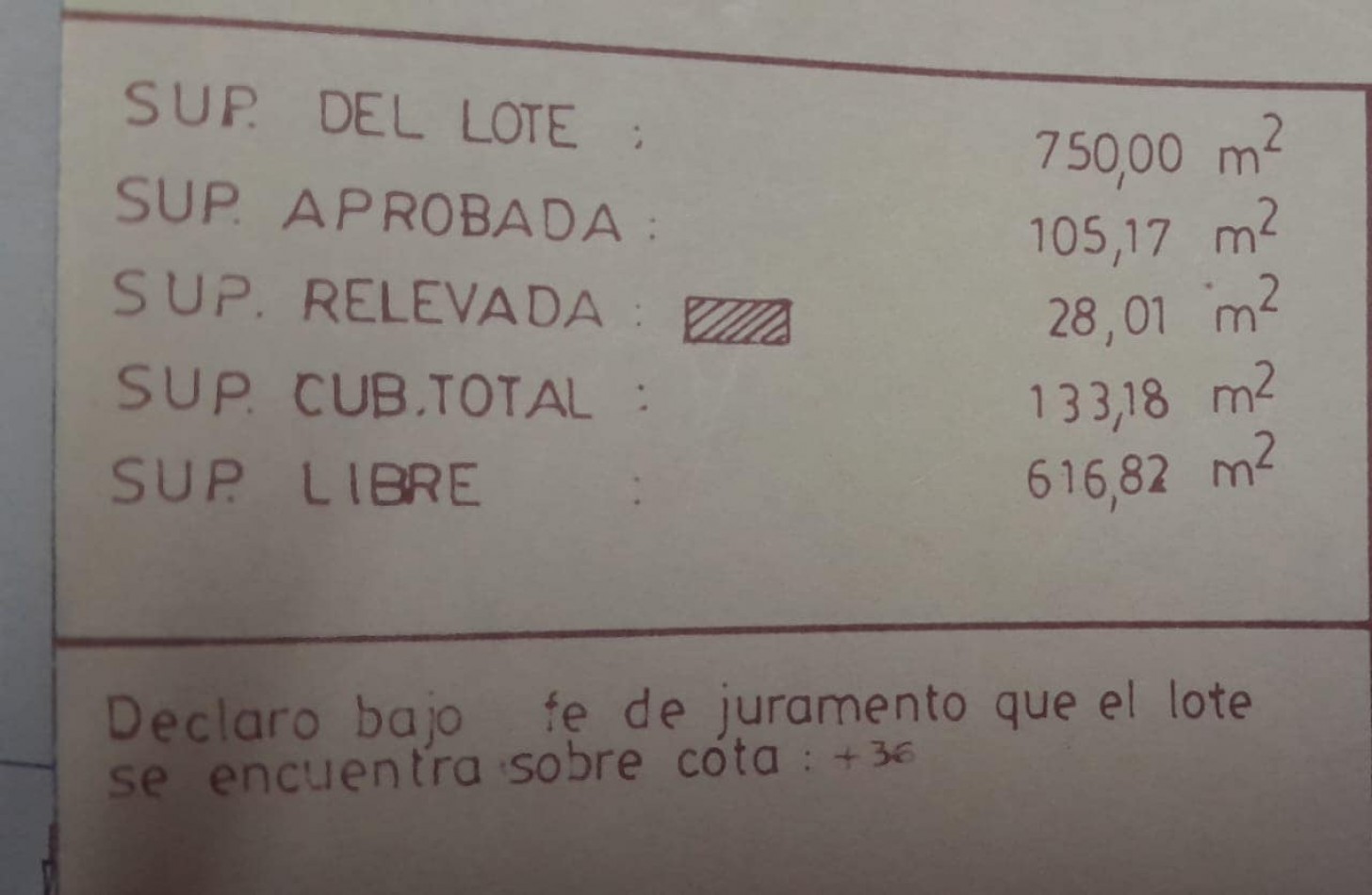 LOTE DE 750M 