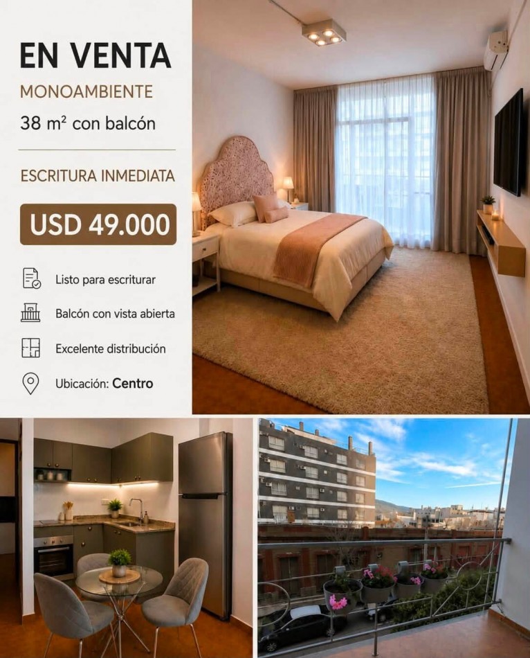 DEPARTAMENTO CON BALCON FRENTE 